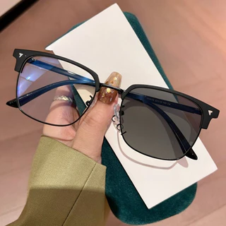 Óculos Fotocromáticos Anti-Radiação Com Luz Azul , Armação De Metal , De Computador Para Mulheres/Homens , Lentes Substi