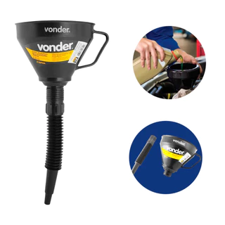 Funil Para Troca De Oleo Plastico Oficina Moto Com Peneira Mecânica 140mm Vonder em Oferta na Shopee