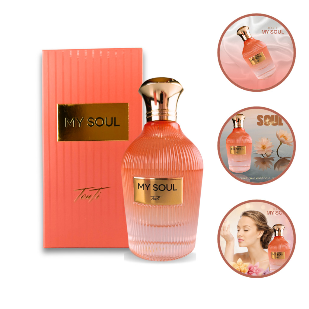 PERFUME TOUTI MY SOUL FRAGRÂNCIA DE ALTA FIXAÇÃO SEDUCAO INTENSO
