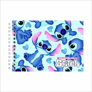 Livro STITCH para colorir - CAPA DURA - 60 folhas 120g - LAMINAÇÃO HOLOGRÁFICA - PRONTA ENTREGA em Oferta na Shopee