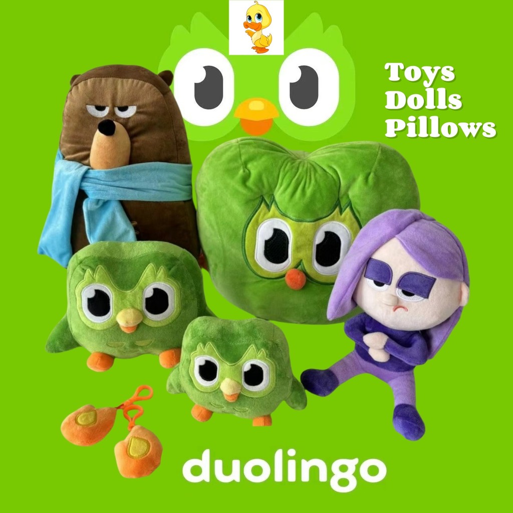 Mais Alta Qualidade Duolingo Bonecos De Pelúcia Coruja Duo Lily Bear ...