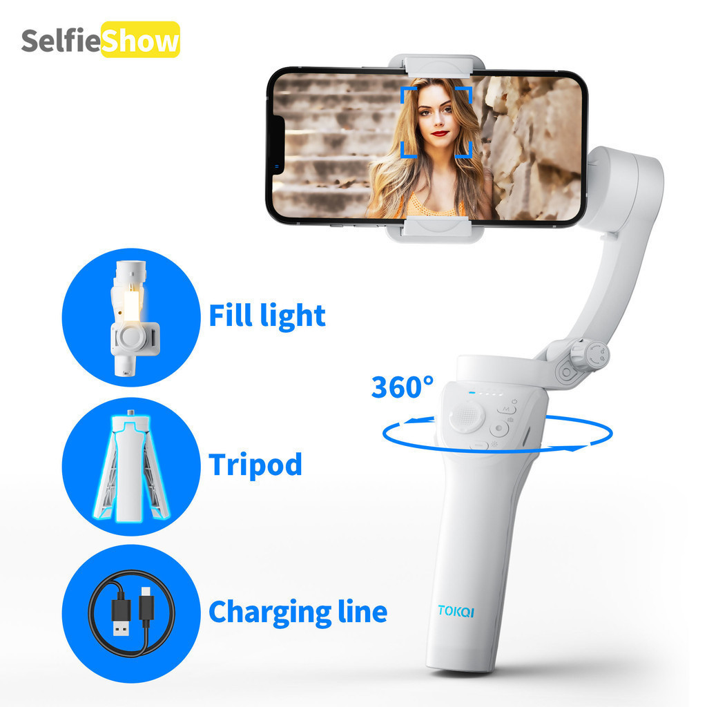 Estabilizador de Celular Gimbal Três Eixos Anti-Vibração Inteligente Cabeça de Câmera M01 para Fotografia Ao Vivo
