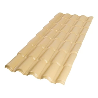 Telha PVC Colonial Afort Marfim 2,30 x 0,86m 5 Ondas em Oferta na Shopee