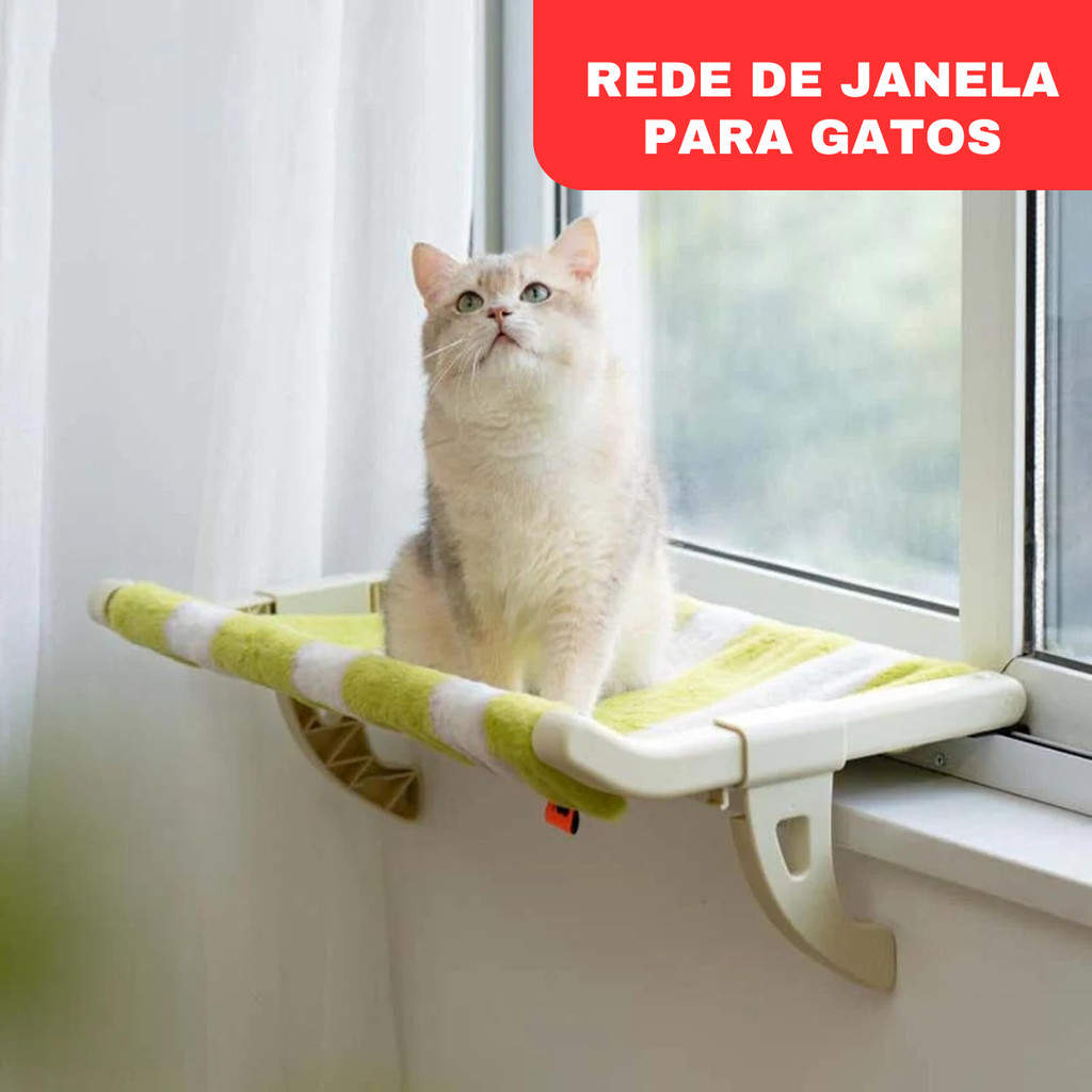 Rede de janela para gatos cama suspensa para gatos rede de parede para ...
