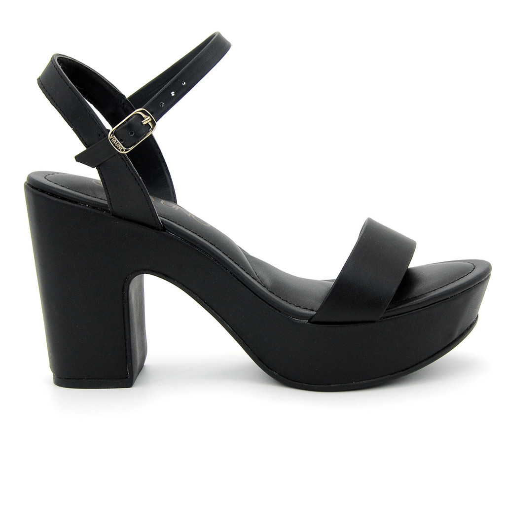Sandália Via Uno 381028 Plataforma Salto Grosso Meia Pata Feminino