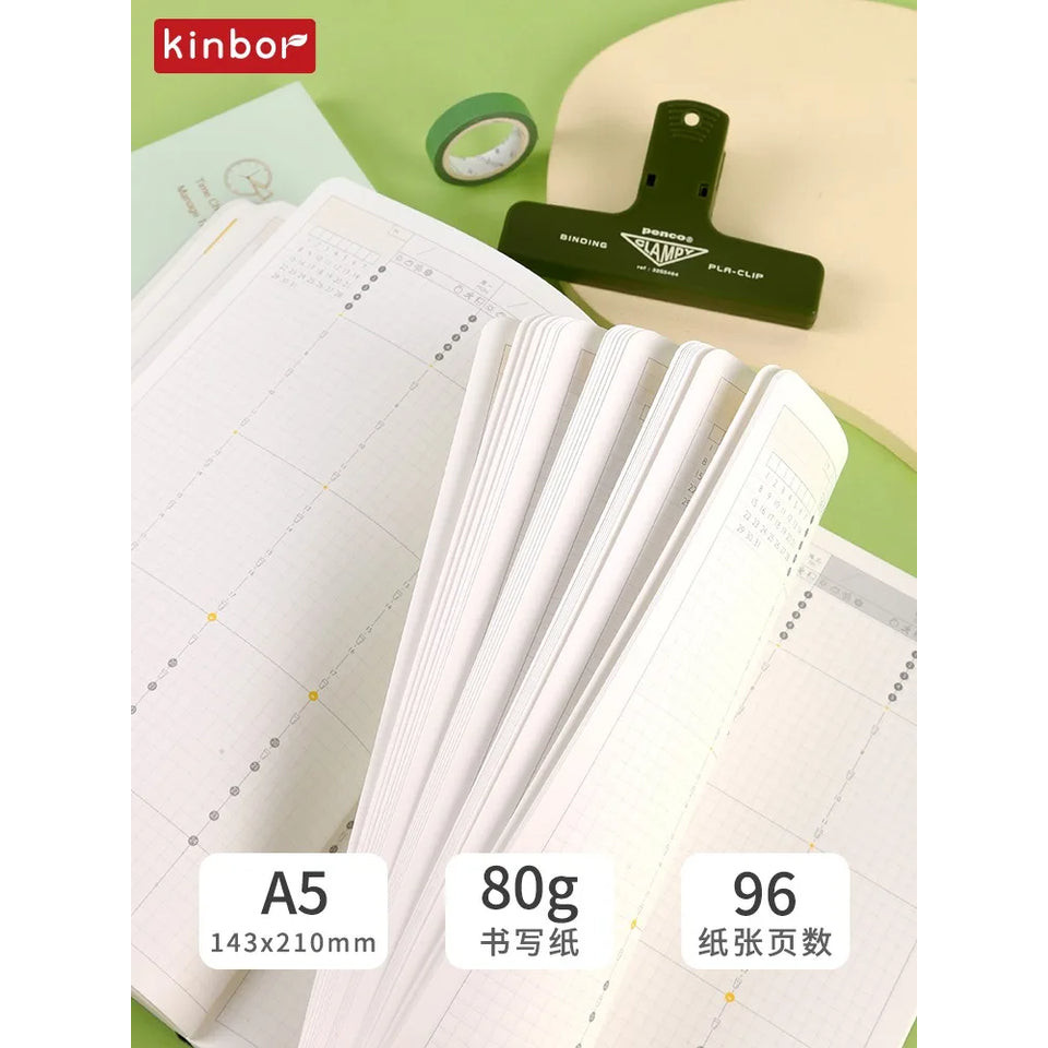 Kinbor Timeline A5 Notebook Agenda Self filled Undated Notepad Calendar ...
