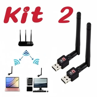 Kit 2 Antena Wi-fi Adaptador Wireless 1200mb/s Usb Pc Notebook alex