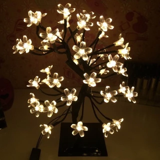 Arvore De Natal Cerejeira Branco Quente Led Linda Papai Noel