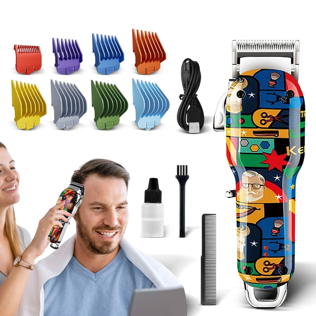 Máquina de Corte Kemei-MAX-2092 Profissional Clipper Cabelo, Aparador De Cabelo, Barbeador Multiuso em Oferta na Shopee