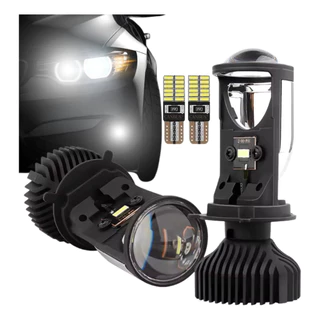 Farol Led Lampada H4 Big Projetor Canhão Conversão Elíptico