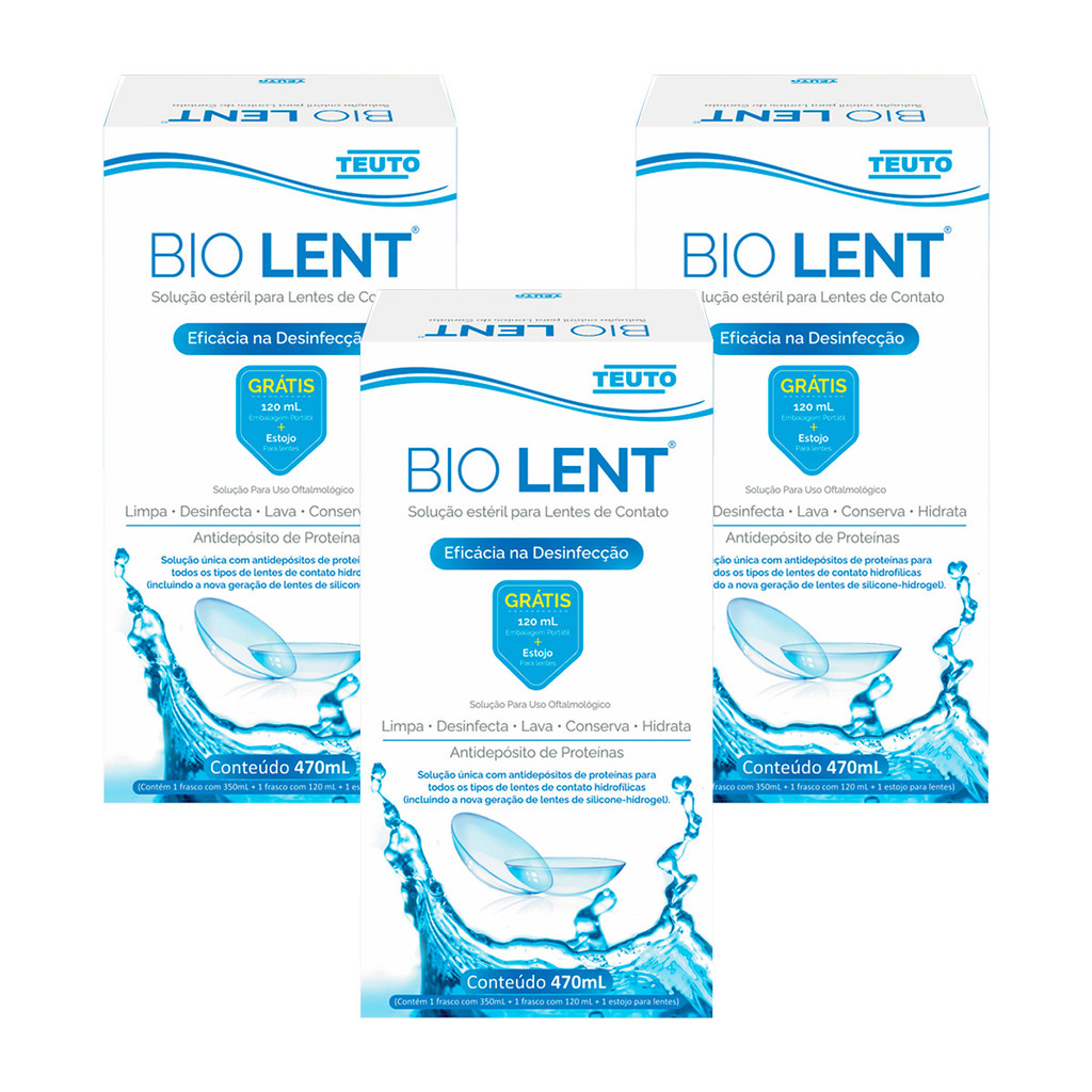 Kit 3 und Bio Lent Solução Lente de Contato 350ml + 120ml | Shopee Brasil