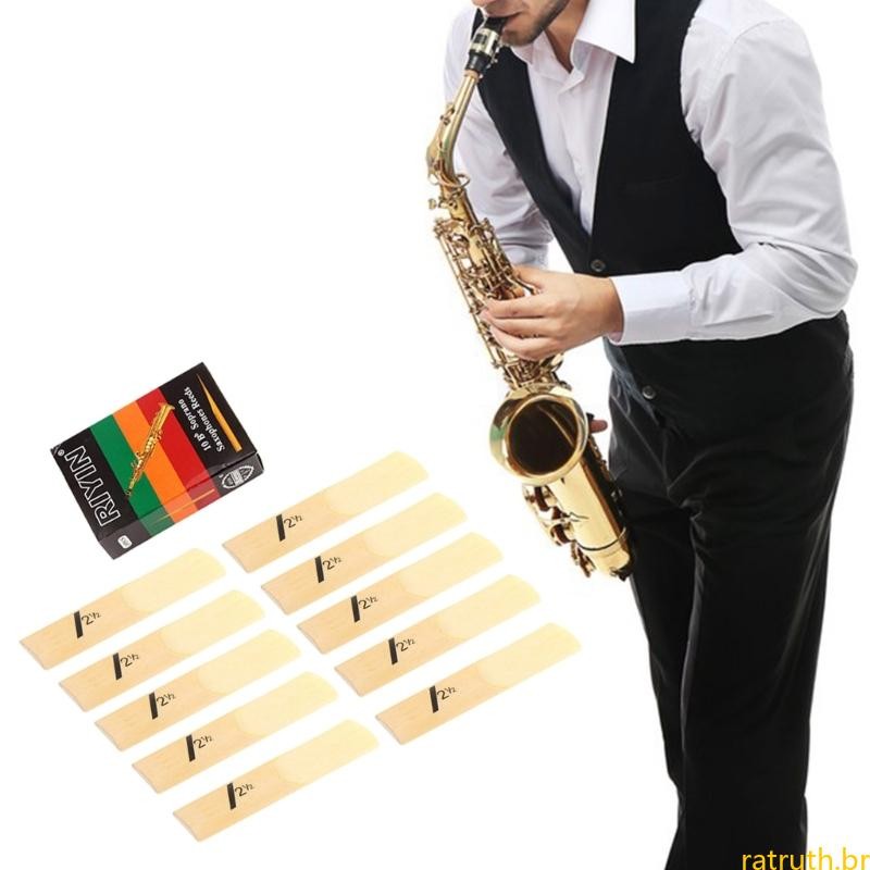 Rato 10 Peças Palhetas Saxofone Soprano Força 1 5-4 0 Sax Instrumento ...