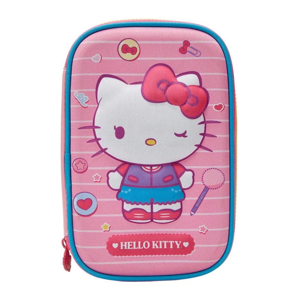 Estojo Box Escolar Hello Kitty com Relevo Infantil Xeryus | Shopee Brasil