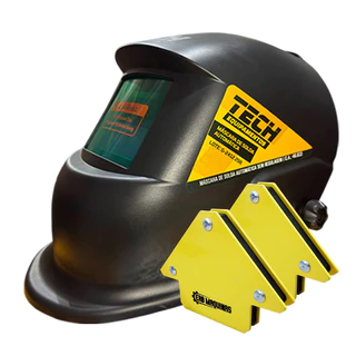 Kit Máscara de Solda Automática Capacete de Solda com 2 Esquadros Magnéticos 10kg em Oferta na Shopee