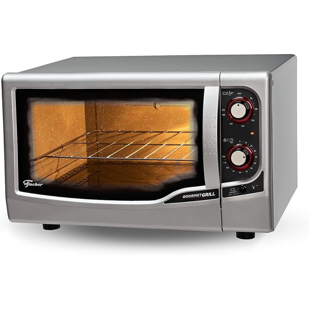 Forno Eletrico Fischer Goumet Grill Bancada 44 Litros Prata 
