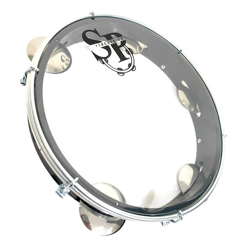 Pandeiro Sp Percussion Preto 10 Polegadas Pele Transparente | Shopee Brasil