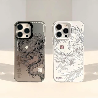 Capinha Capa Para iPhone 13 iPhone11 16 15 14 Plus 13Pro Max 12 XS Max XR 7plus 8p Totem do Dragão da Sorte Capa