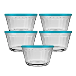 Tigela Nadir Americano 1 Litro 4610 com Tampa Colorida - Embalagem com 6 Peças em Oferta na Shopee