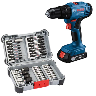 Furadeira de Impacto Bosch GSB 183-LI 18V + Kit 36 Pontas e Soquetes Pick and Clic em Oferta na Shopee