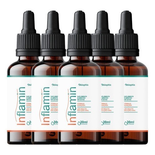 Kit 5 Inflamin Original 30ml - Formula Concentrada Natural | Shopee Brasil