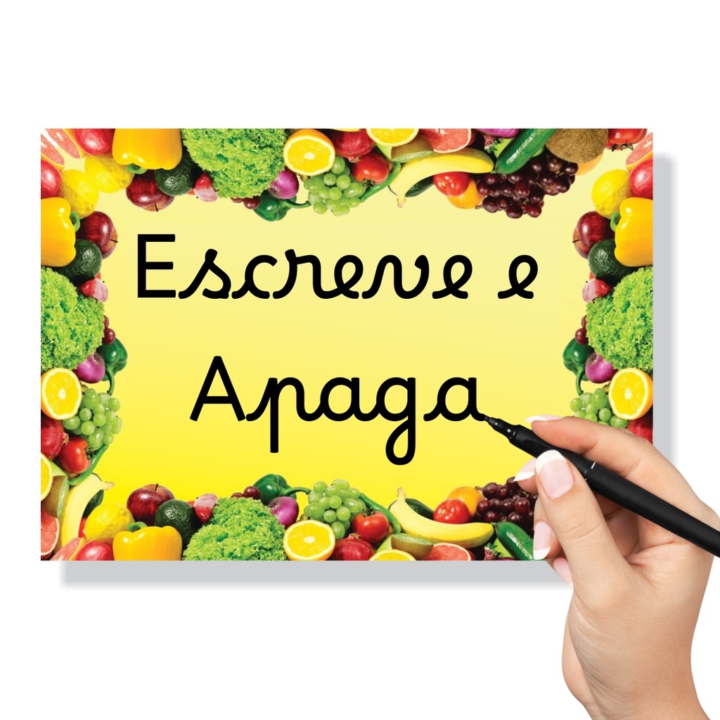 Placa de Preço Feira Escreve e Apaga 12x17cm - 10 un