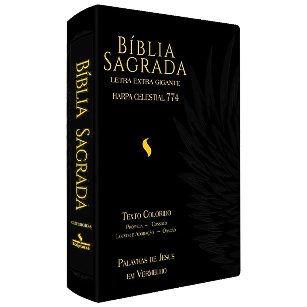 Bíblia Sagrada Harpa Celestial 774 | ERC | Letra Extra Gigante | Capa ...