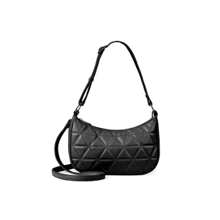 Bolsa Feminina Pequena Baguette Matelassê Preta