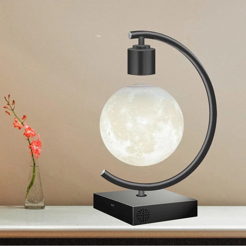 Nova Lâmpada de Lua Levitante Magnética Flutuante LED com Carregador ...
