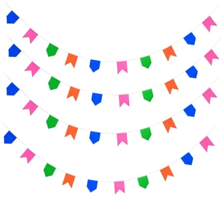 Kit Decoração  Junina Bandeirinhas Varal 4 Peças 12X16 CM 3M em Oferta na Shopee