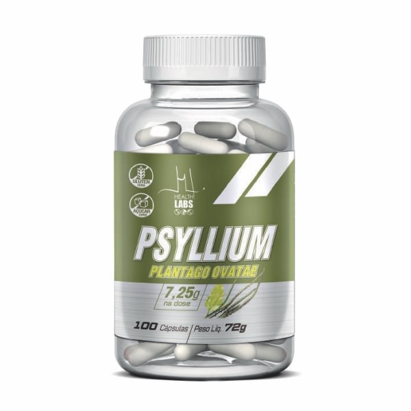 Psyllium em Capsulas Health Labs 100 capsulas - psylium - psilium ...