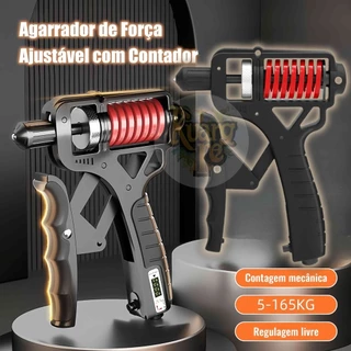 Hand Grip Metal 5-165 kg Resistente Fortalecedor Exercício Braço Antebraço Mola com Ajuste de Força