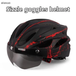 [alasuo] Capacete De Ciclismo Ultraleve Adulto Unissex Com Óculos Para Esportes Ao Ar Livre Equitação [BR]