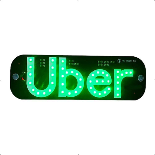 Placa Para Carro Led Letreiro Motorista De Aplicativo Uber | Shopee Brasil