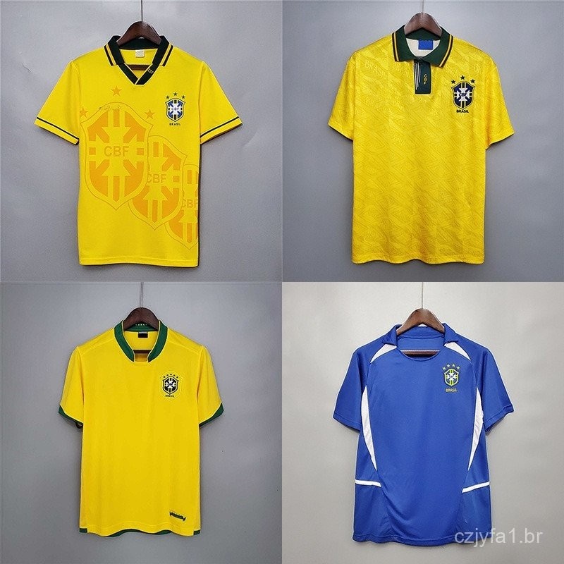 Camisa De Futebol Copa Do Mundo 1998-02-04 Brasil Retro