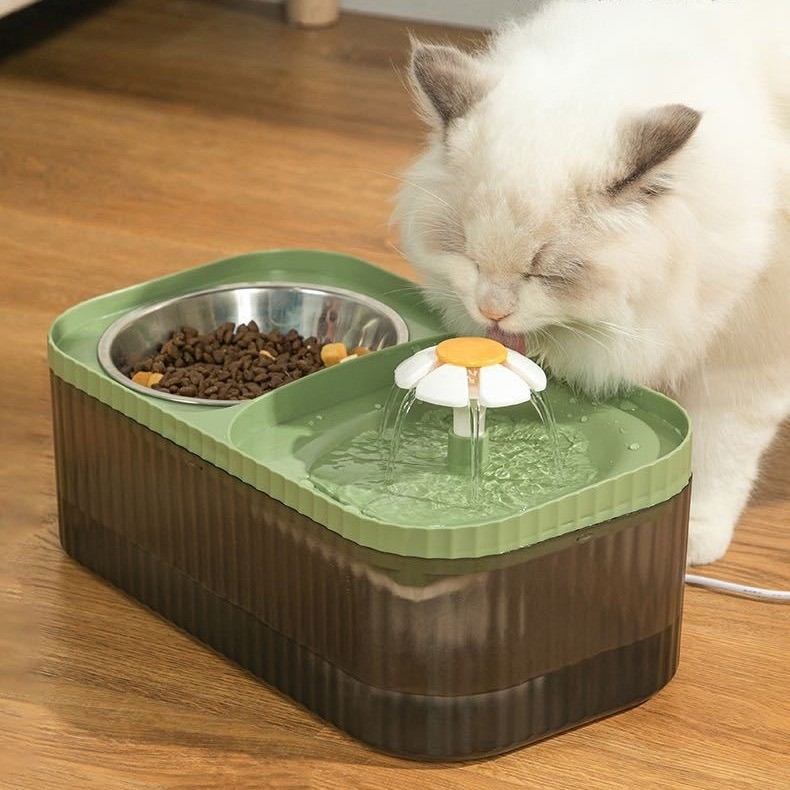 Fonte Bebedouro e Comedouro Para Gatos E Cães Automático Verde Little 3  Litro | Shopee Brasil