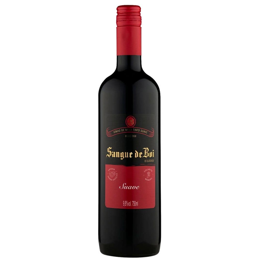 Vinho Sangue de Boi 750ml Tinto Suave Doce Serra Gaúcha Vinícola Aurora ...