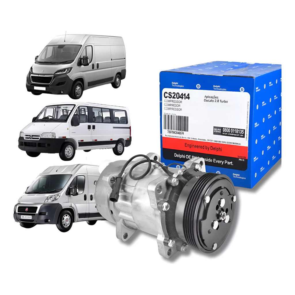 Compressor Ar Ducato 2.8 2006 A 2017 Original Delphi | Shopee Brasil