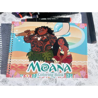 Caderno de Pintura Infantil Moana A5 Capa Dura Espiral Educativo Atividades Criativas Para Colorir em Oferta na Shopee