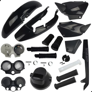 KIT CARENAGEM FAROL MANOPLA ESTRIBO FAN 125 TITAN 2000 2008 em Oferta na Shopee