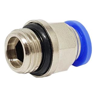 Conector Engate Rápido Tubo Pu 3/8 X Rosca 3/8 Bsp - 3pçs