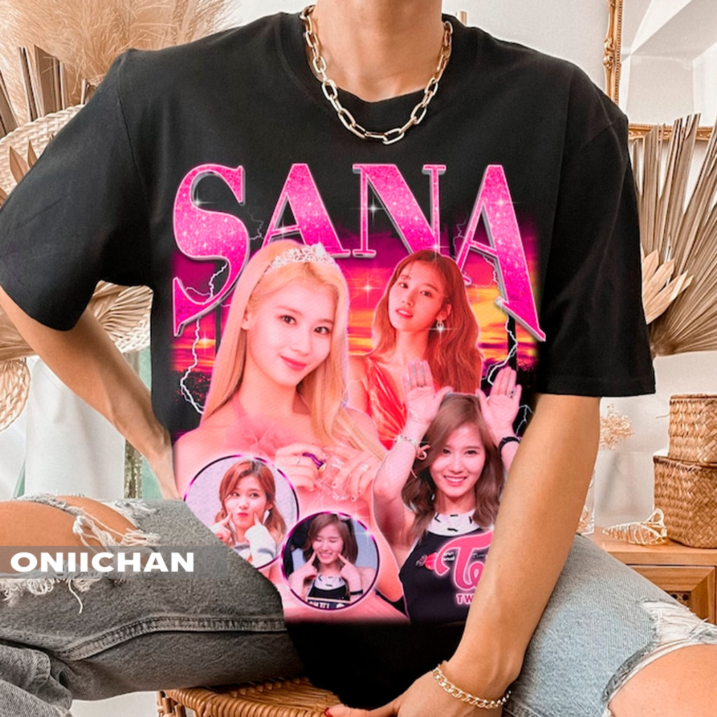 Camisa Casual Unissex Camiseta Estampa Unissex Dtf Sana Twice