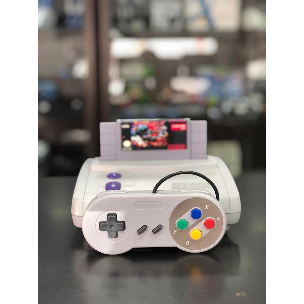 Super Nintendo Baby Original Cinza 01 Controle Com Fio Snes Paralelo ...