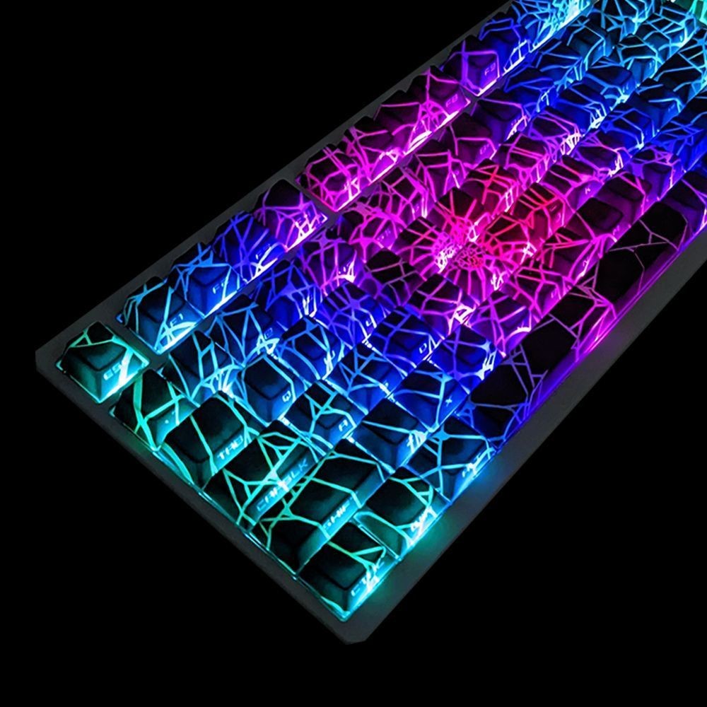 SPIDER WEB Versão Padrão Cereja Profile pbt Keycap Set 130 Teclas ...