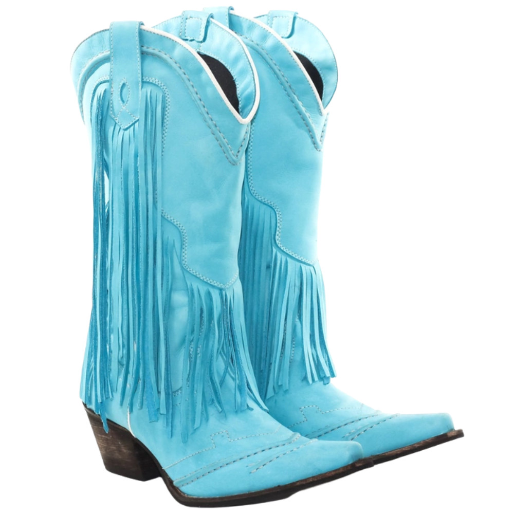 Bota Feminina Texana Tucson Franjas Turques | Shopee Brasil