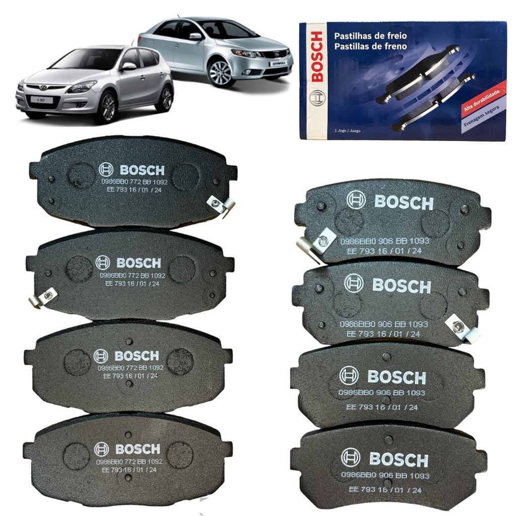 Pastilha De Freio Dianteira e Traseira Hyundai I30 2009 A 2013 Kia ...