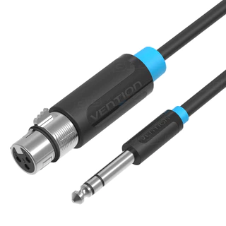 Cabo Vention Microfone P10 x Xlr Canon Fêmea Balanceado 2m