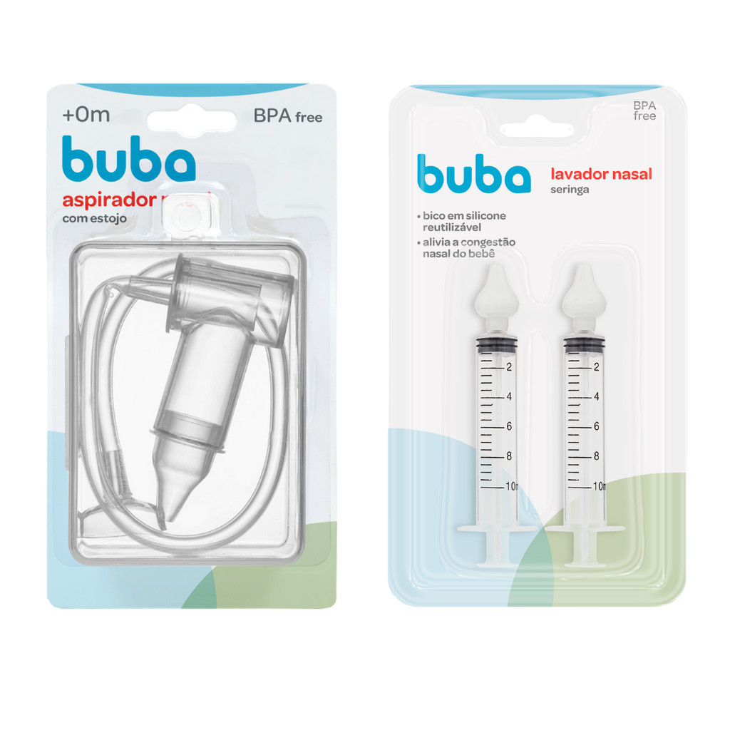 KIT ASPIRADOR NASAL PARA BEBÊ MAIS KIT 2 SERINGAS PARA LAVAGEM NASAL ...