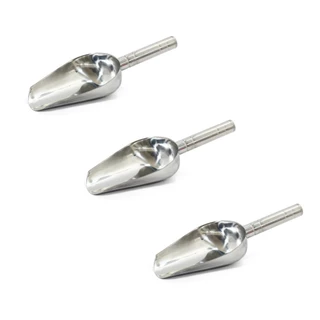 Kit 3 Unidades Pá Pegador de Gelo em Aço Inox 13x8cm em Oferta na Shopee