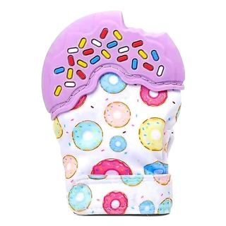 Massageador de Gengivas Bebê Luva Donut Roxo Alívio e Diversão - Castela