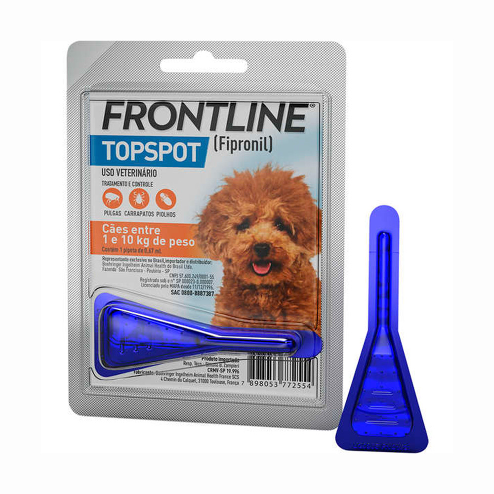 Antipulgas e Carrapatos Frontline Topspot 1 Pipeta 10kg | Caprioli - Vista Principal